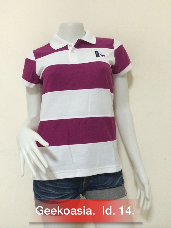 เสื้อโปโลตัดต่อหญิงมะปรางขาว   