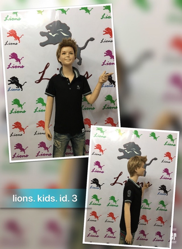 เสื้อโปโลเด็กทรงสลิม สีดำ