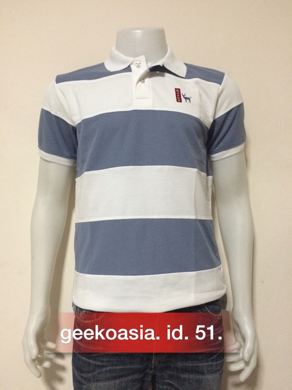 เสื้อโปโลชายตัดต่อ เทา ขาว   