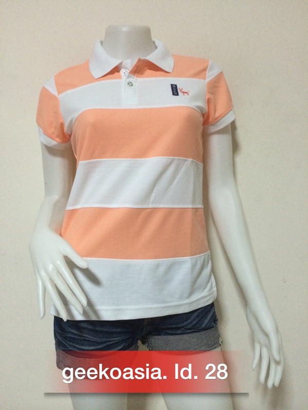เสื้อโปโลตัดต่อหญิง โอรส ขาว   