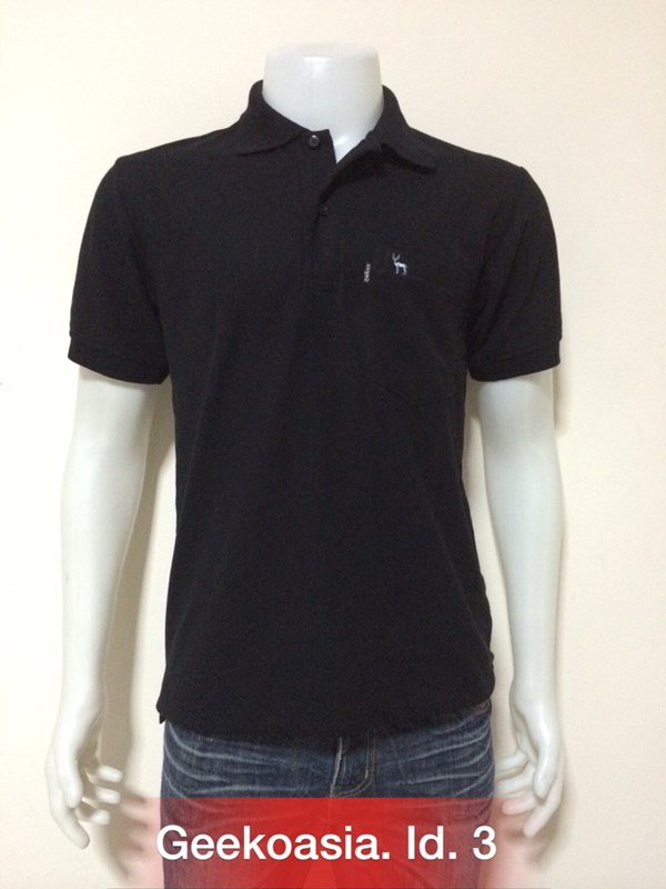 เสื้อโปโลสีพื้นชาย ดำ