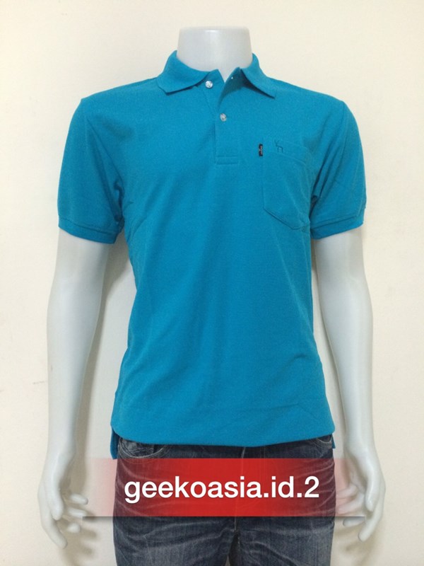 เสื้อโปโลสีพื้นชาย ฟ้าเข้ม id.2