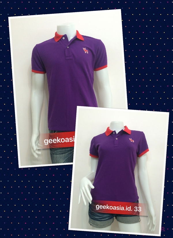 เสื้อโปโลปกสีม่วงเข้ม