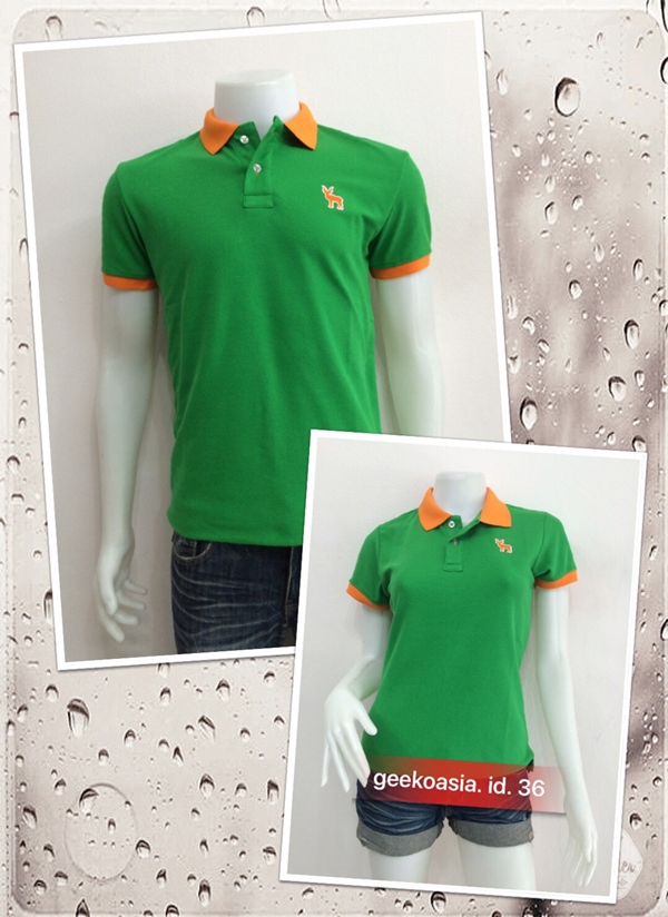 เสื้อโปโลปกสีเขียว 