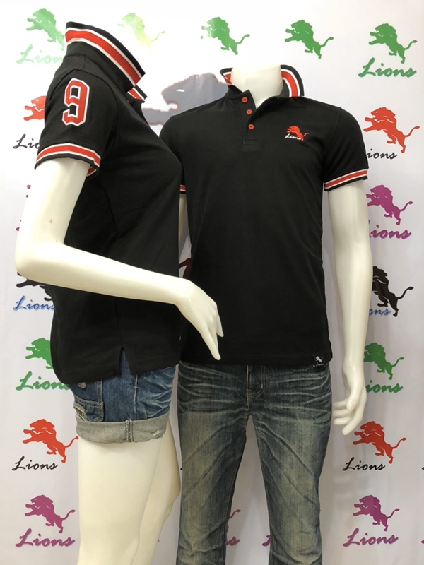 เสื้อโปโลทรงสลิมสีดำ LS-03