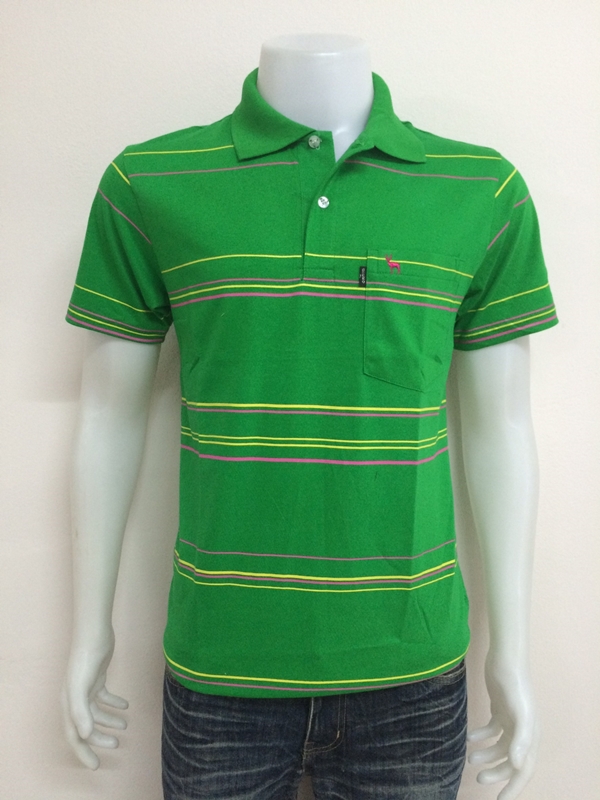 เสื้อโปโล cotton สีเขียว 