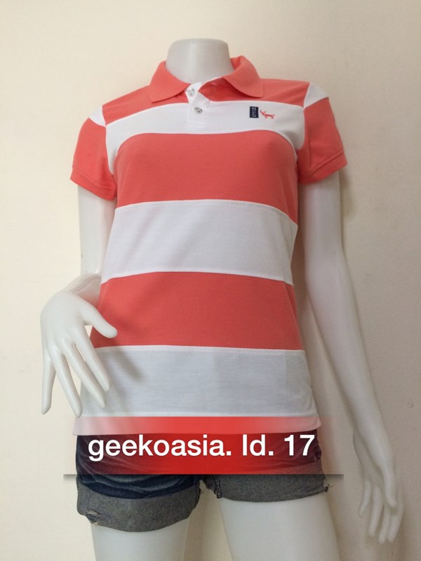 เสื้อโปโลตัดต่อหญิง โอรส ขาว
