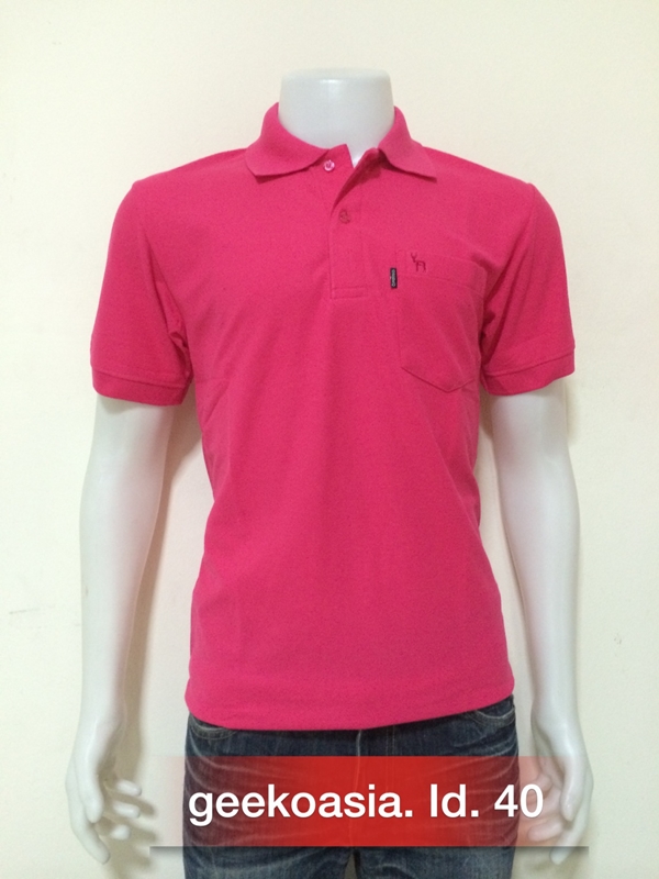 เสื้อโปโลสีพื้นชาย บานเย็นสด id.40