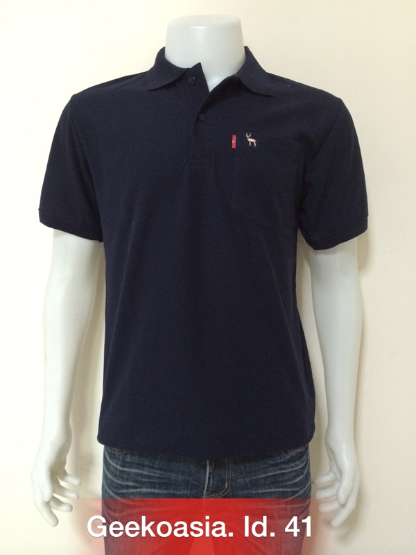 เสื้อโปโลสีพื้นชาย กรมท่าเข้ม id.41