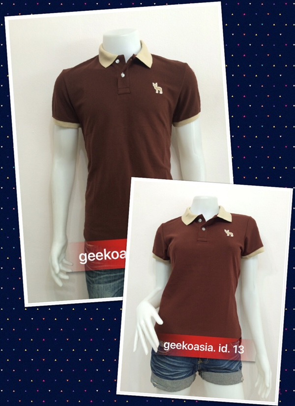 เสื้อโปโลปกสีน้ำตาล 