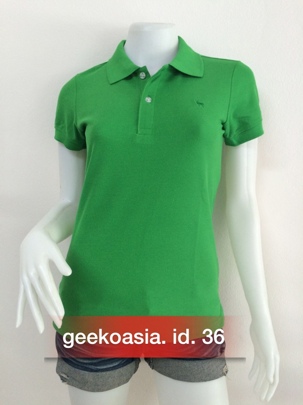 เสื้อโปโลสีพื้นหญิง เขียวกสิกร  