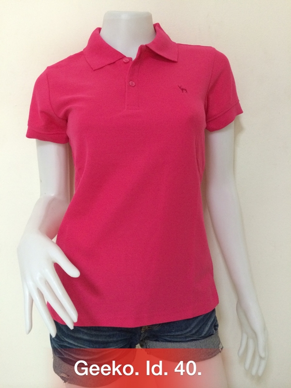 เสื้อโปโลสีพื้นหญิง บานเย็นอ่อน