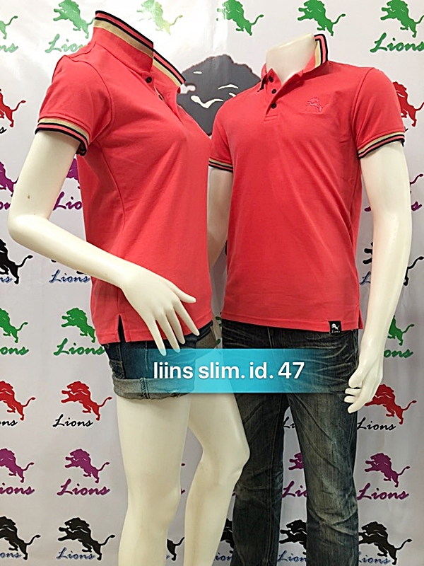 เสื้อโปโลทรงสลิมมีโอรสเข้มขลิปกากี