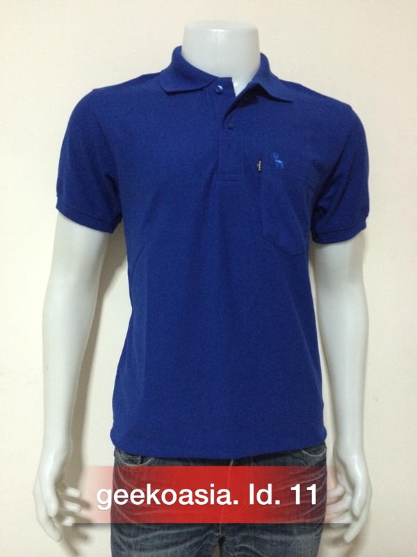 เสื้อโปโลสีพื้นชาย น้ำเงิน