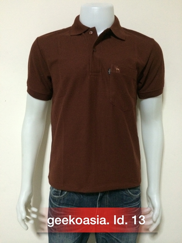 เสื้อโปโลสีพื้นชาย น้ำตาล