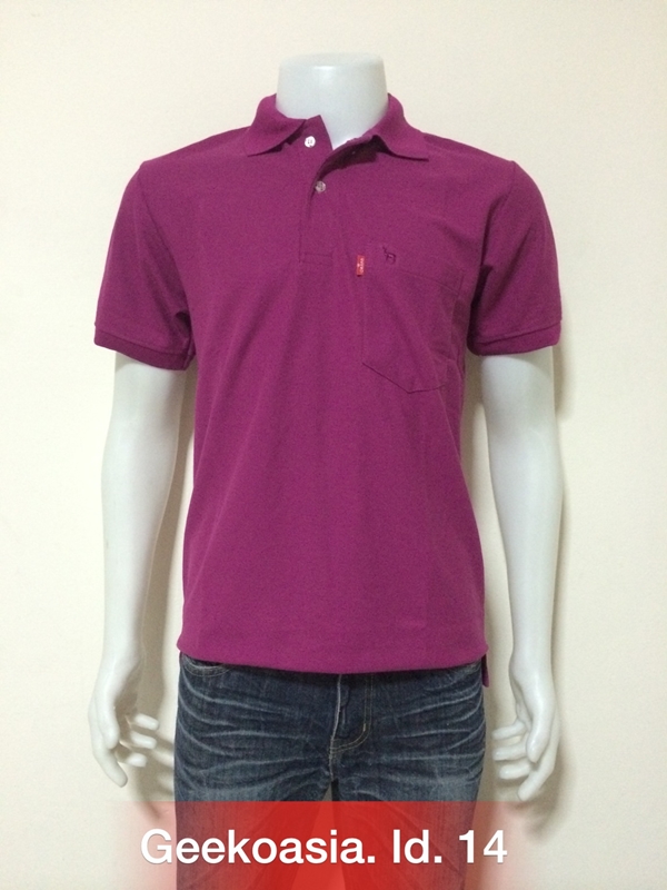 เสื้อโปโลสีพื้นชาย ม่วงมะปราง