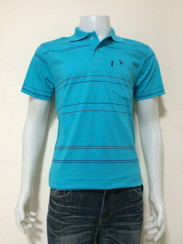 เสื้อโปโลcotton สีฟ้า
