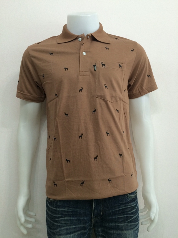 เสื้อโปโล cotton ชายสีโอวัลติน