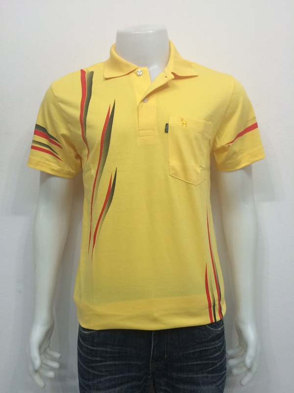 เสื้อโปโล cotton สีเหลือง