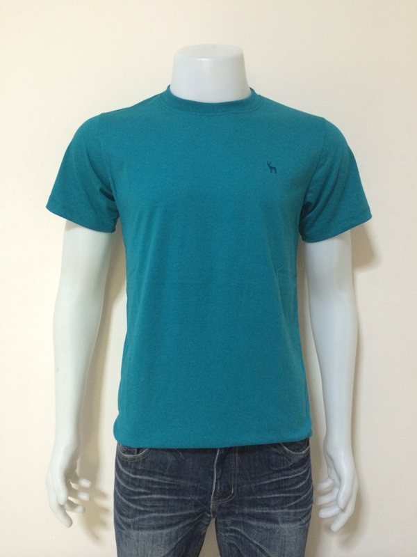 เสื้อยืดคอกลมสีฟ้าคราม