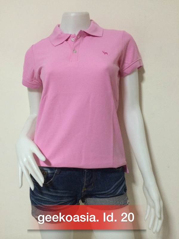 เสื้อโปโลหญิงสีชมพูในหลวง