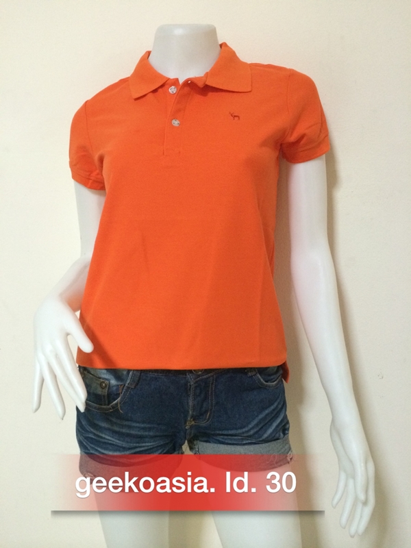 เสื้อโปโลหญิงสีส้มกลาง