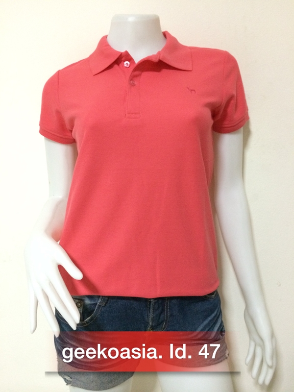 เสื้อโปโลผู้หญิงสีโอรสเข้ม