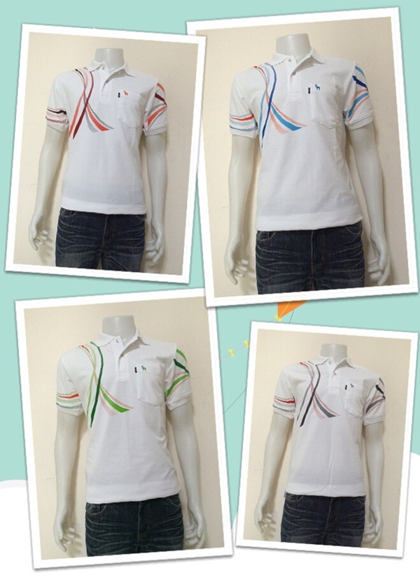 เสื้อโปโลชายลายสปอร์ต