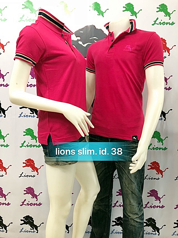 เสื้อโปโลทรงสลิมสีบานเย็น